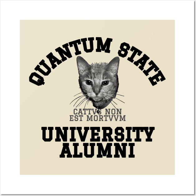 Quantum State Alumni Schrodinger's Cat Funny Science Wall Art by Science_is_Fun